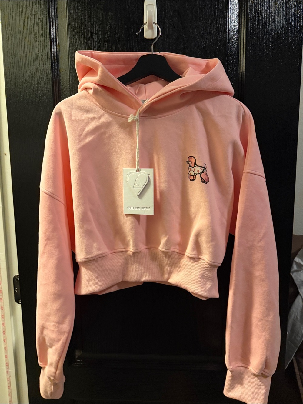 Aelfric Eden Pink Cropped Hoodie